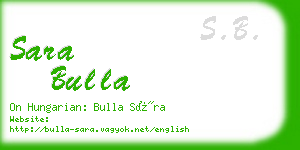 sara bulla business card